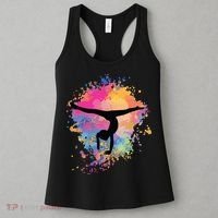 Girl Rainbow Gymnastics Female Gymnast Silhouette HandStand Women's Tank Top thumb 3