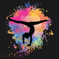 Girl Rainbow Gymnastics Female Gymnast Silhouette HandStand Women's Tank Top thumb 5