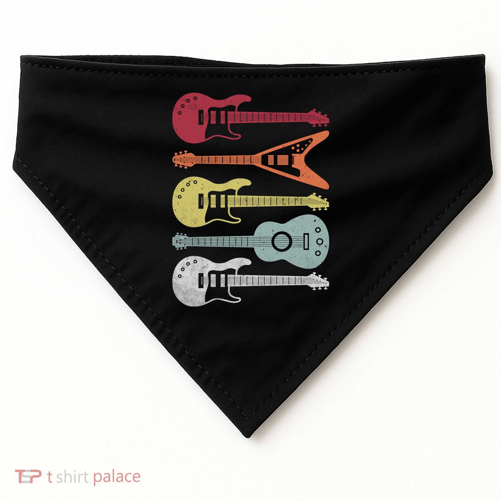 Guitar Retro USA-Made Doggie Bandana