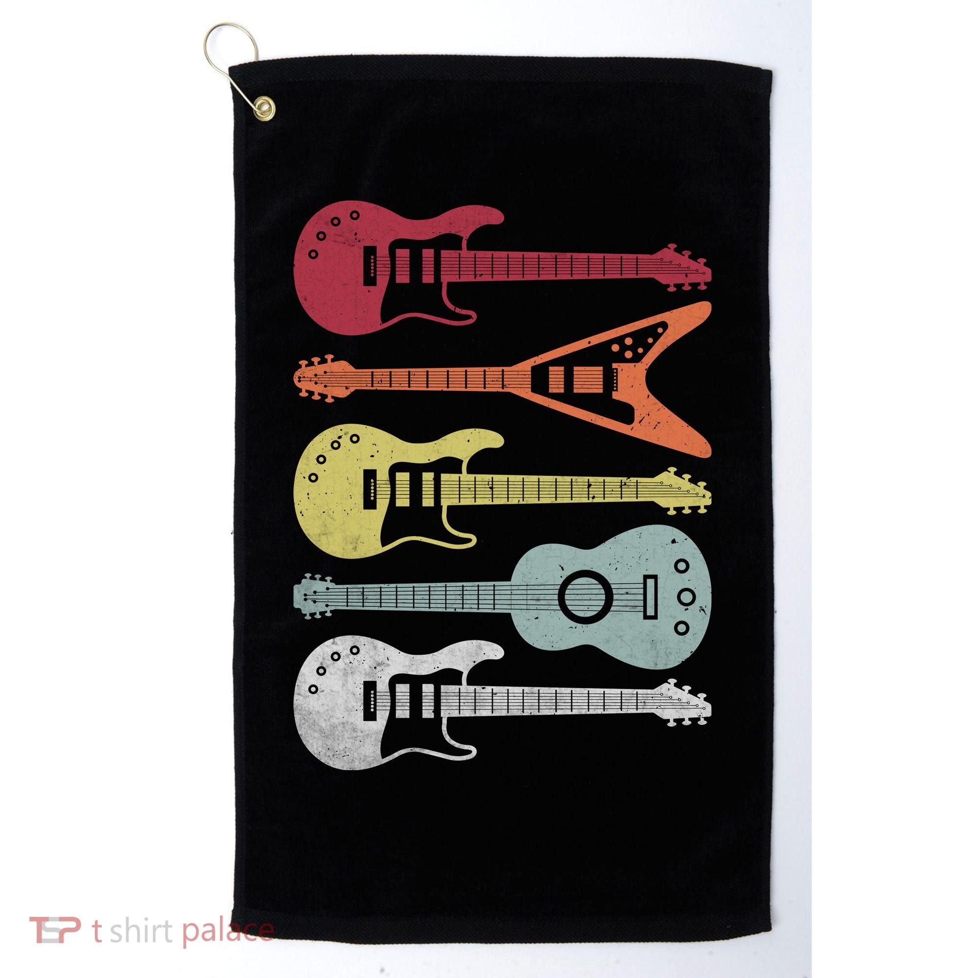 Guitar Retro Golf Towel