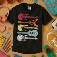 Guitar Retro Kids T-Shirt thumb 3
