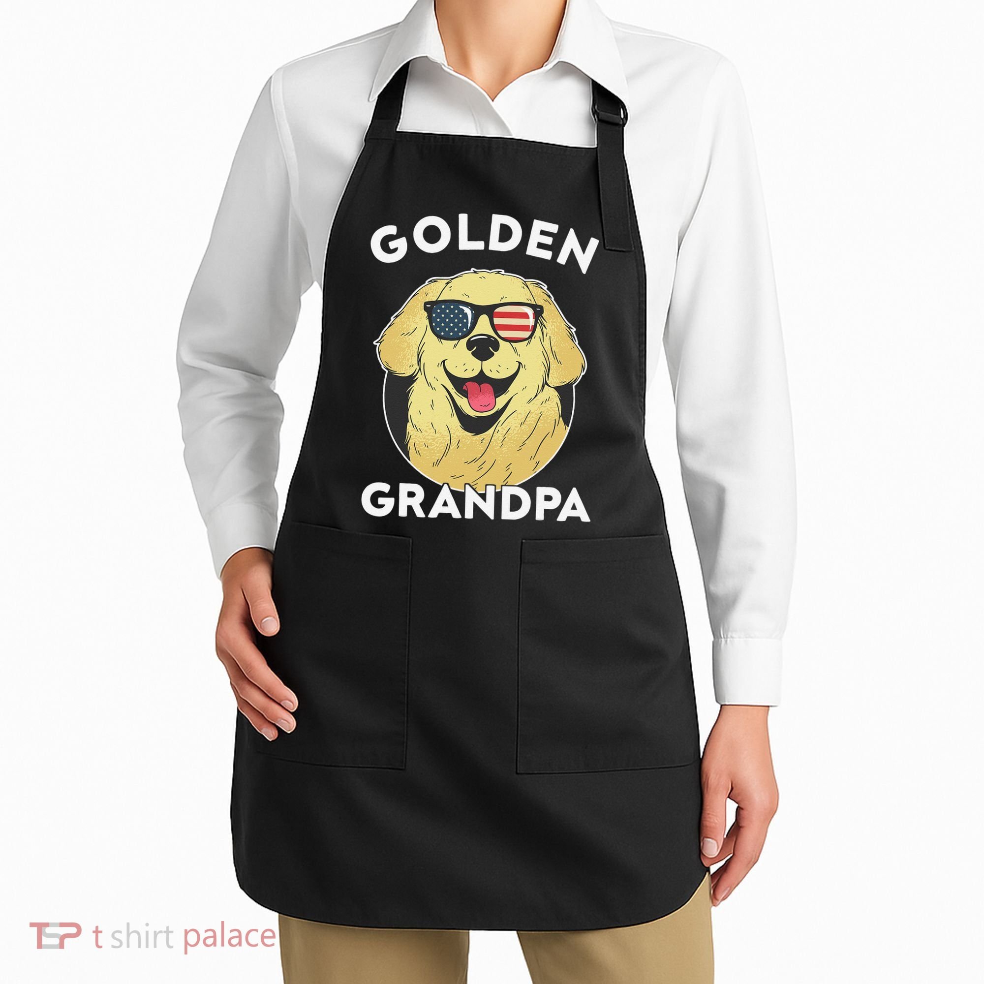 Golden Retriever Grandpa Apron