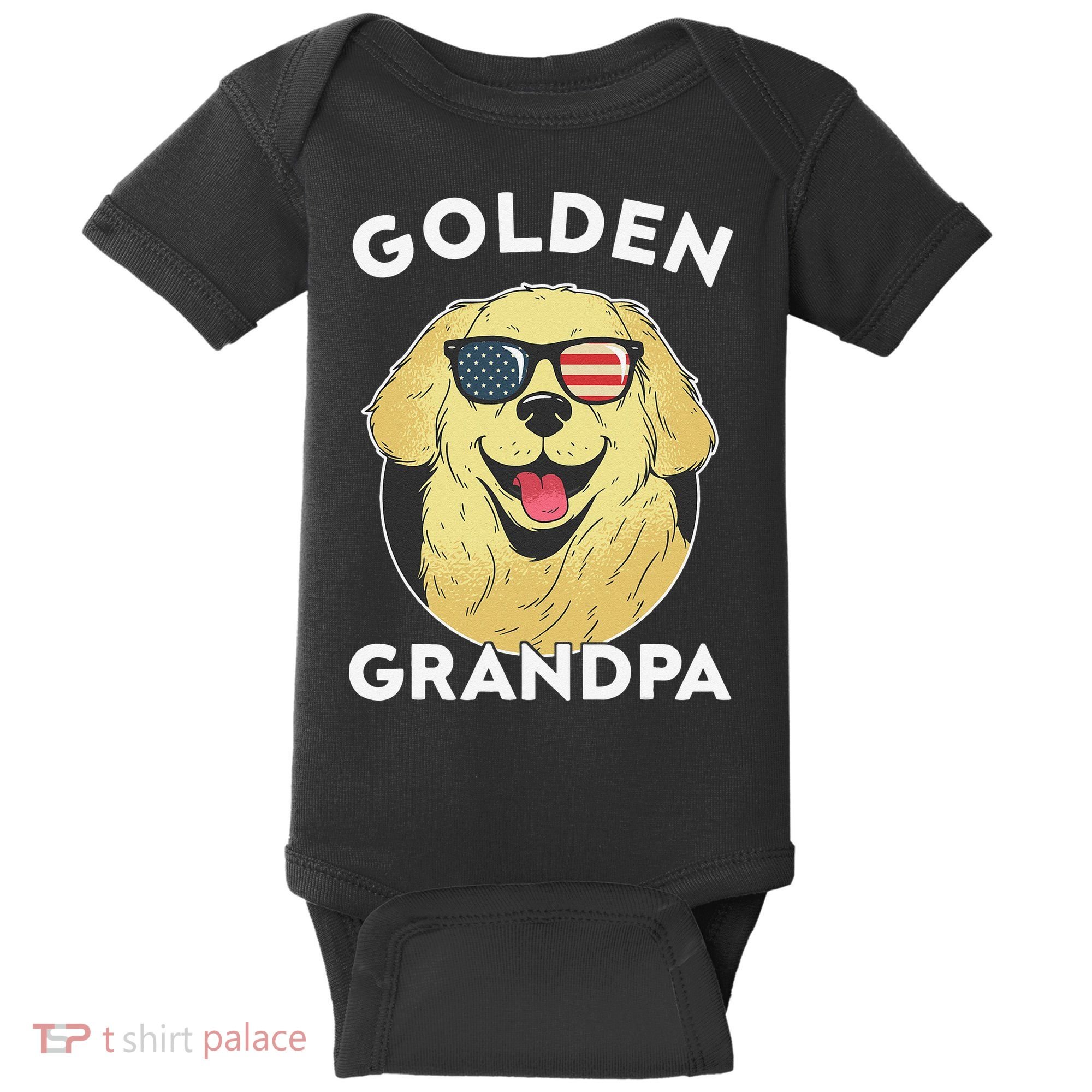 Golden Retriever Grandpa Baby Bodysuit