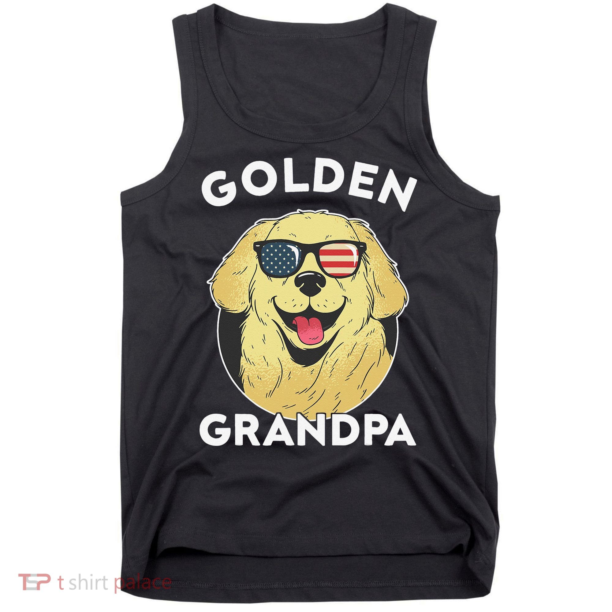 Golden Retriever Grandpa Tank Top