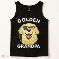 Golden Retriever Grandpa Tank Top thumb 2