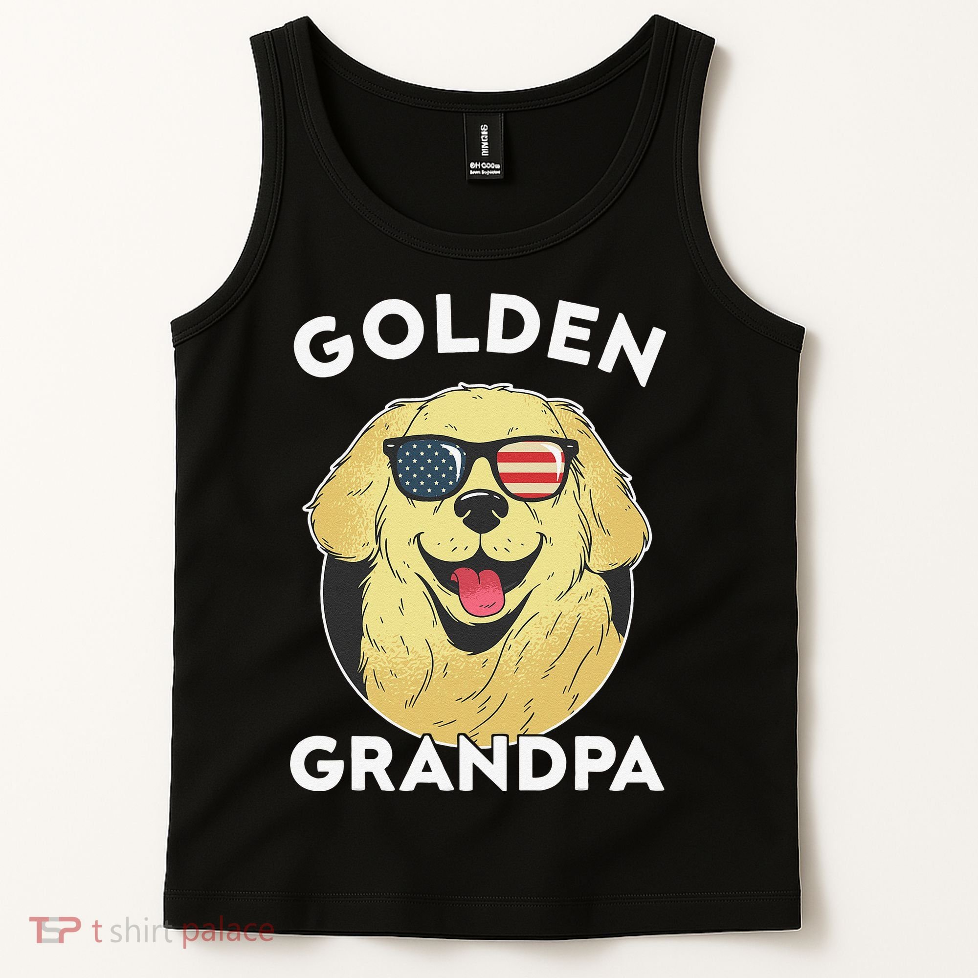Golden Retriever Grandpa Tank Top