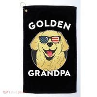 Golden Retriever Grandpa Golf Towel thumb 0