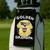 Golden Retriever Grandpa Golf Towel thumb 2