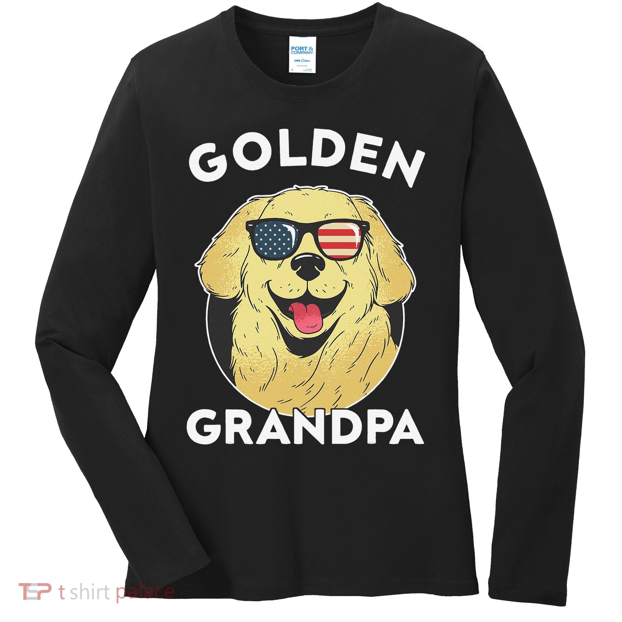Golden Retriever Grandpa Women's Long Sleeve Shirt