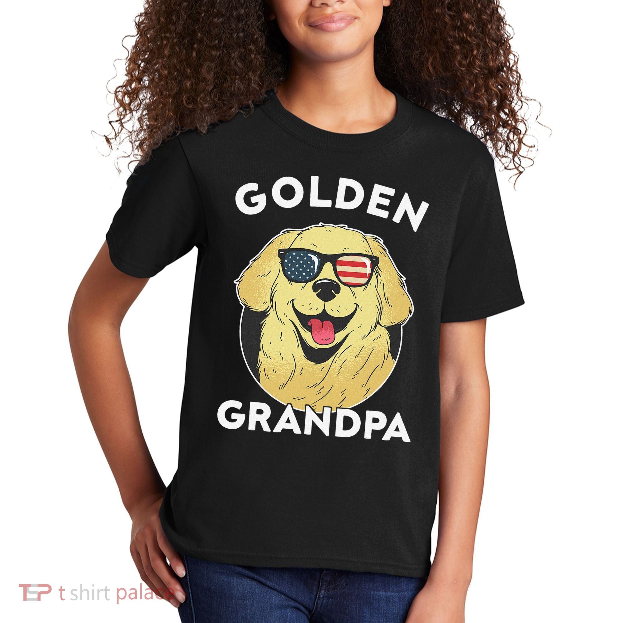 Golden Retriever Grandpa Kids T-Shirt