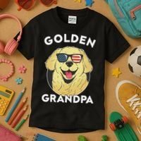 Golden Retriever Grandpa Kids T-Shirt thumb 3