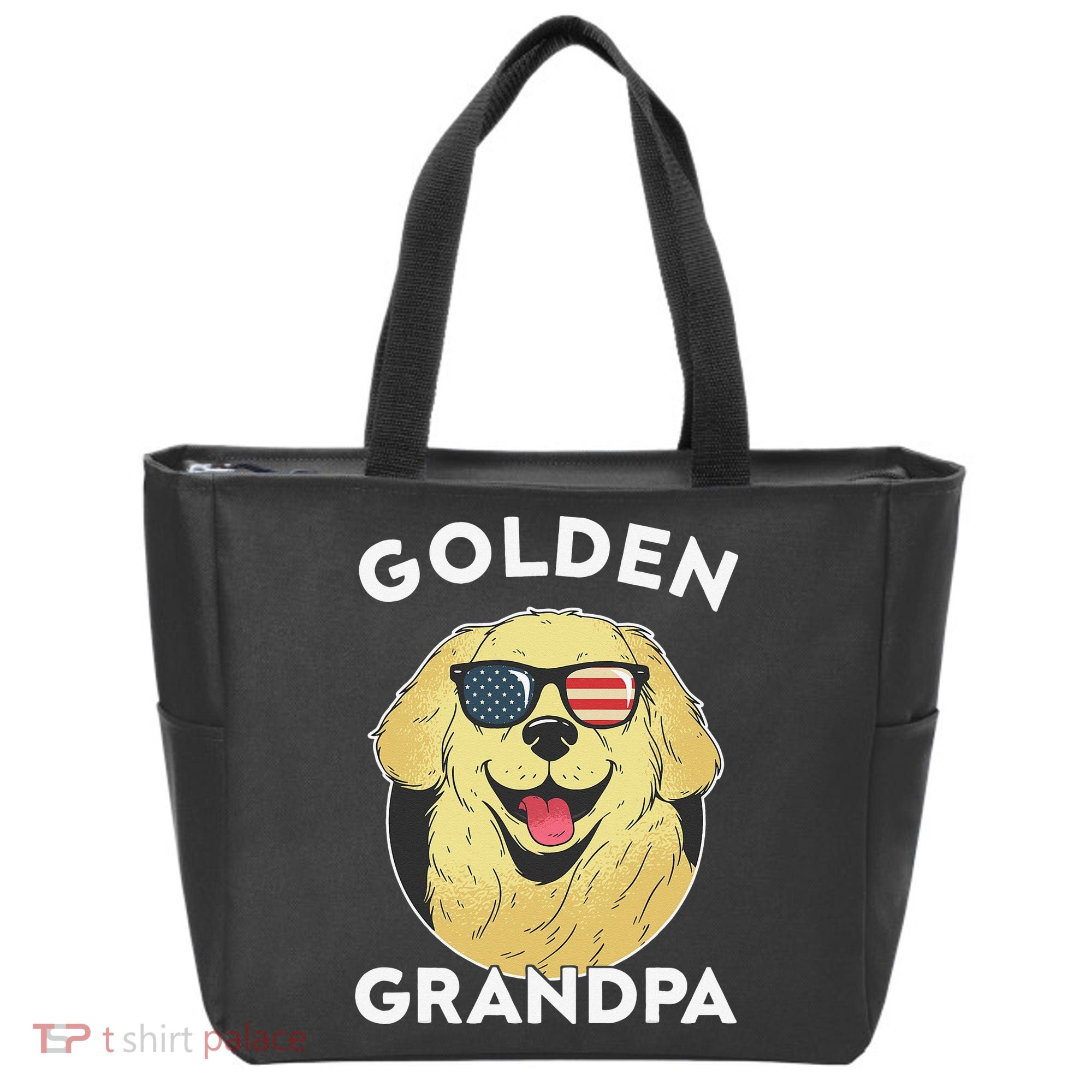 Golden Retriever Grandpa Tote Bag