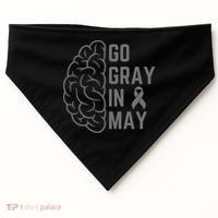 Gray Ribbon USA-Made Doggie Bandana thumb 0