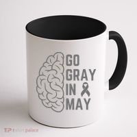 Gray Ribbon Coffee Mug thumb 1