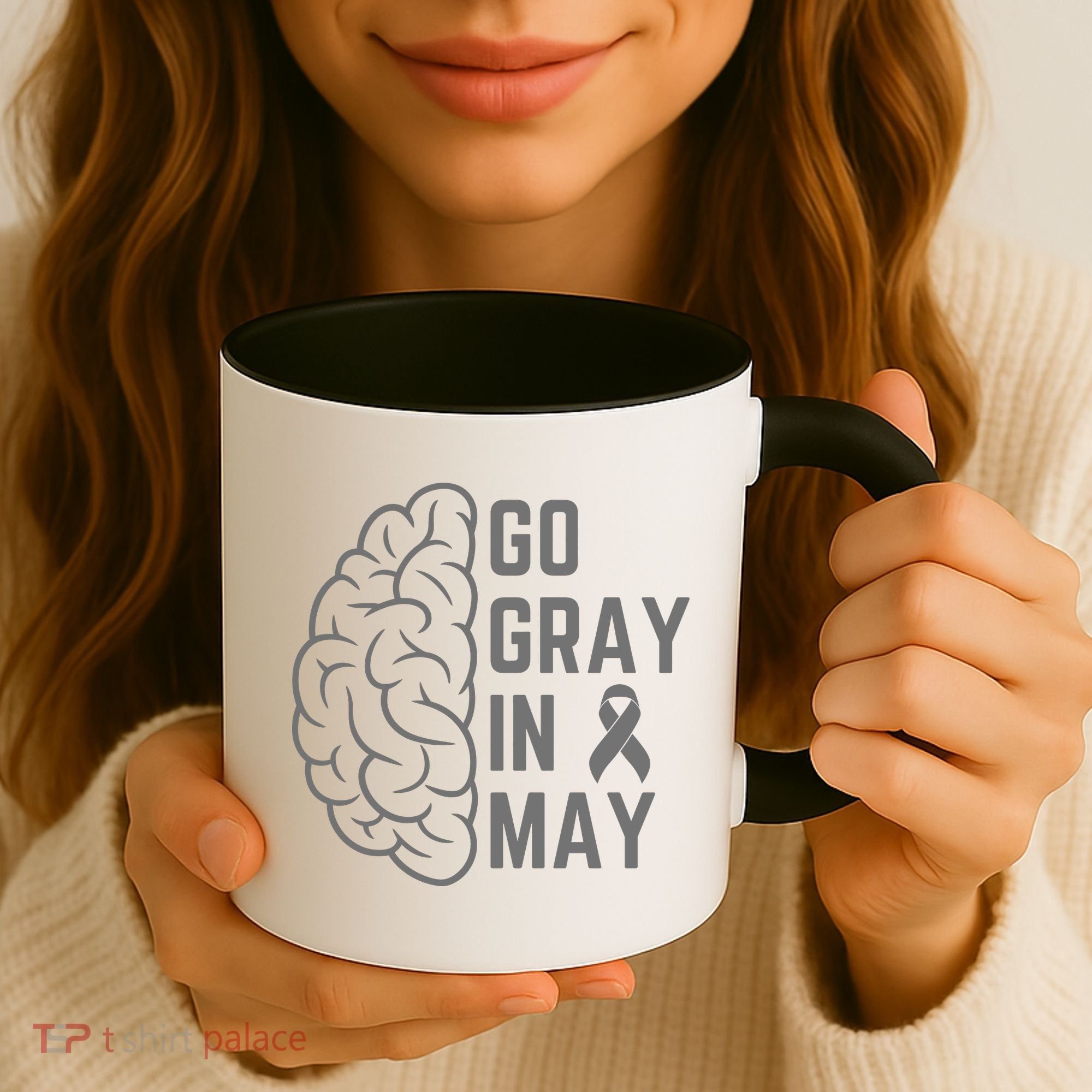 Gray Ribbon Coffee Mug
