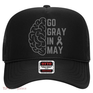 Gray Ribbon Hat