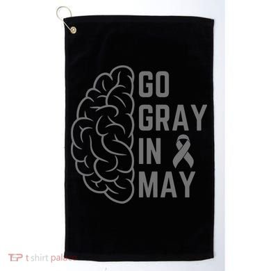 Gray Ribbon Golf Towel