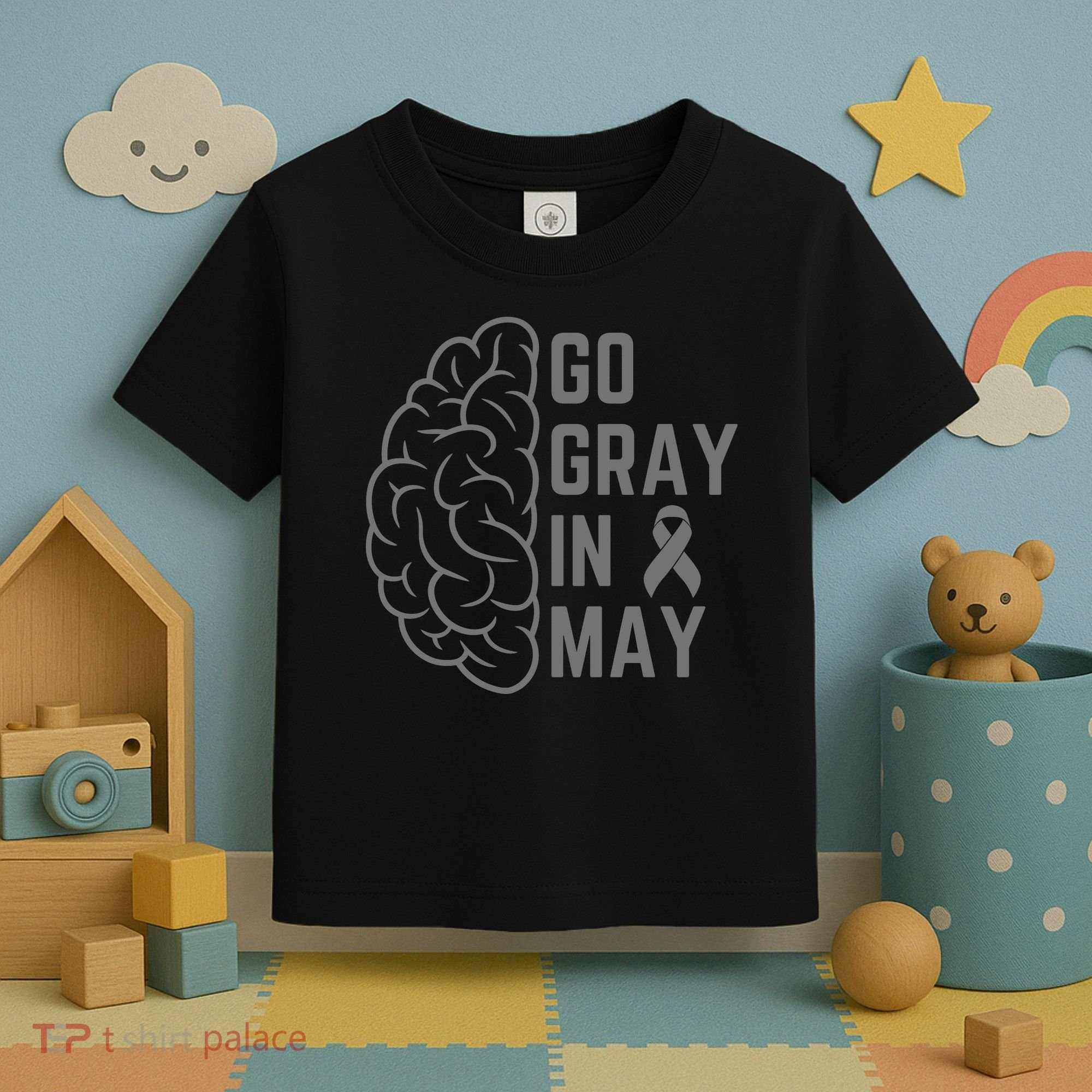 Gray Ribbon Toddler T-Shirt
