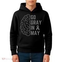 Gray Ribbon Kids Hoodie thumb 4