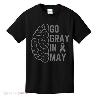 Gray Ribbon Kids T-Shirt