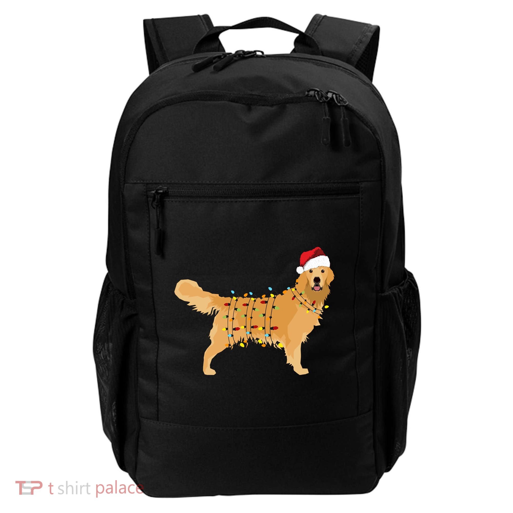 Golden Retriever Holiday Christmas Light Classic Backpack