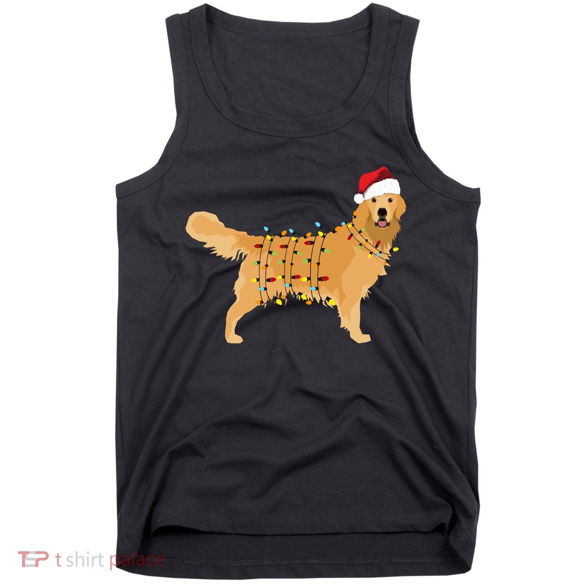 Golden Retriever Holiday Christmas Light Classic Tank Top