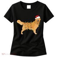 Golden Retriever Holiday Christmas Light Classic Women's T-Shirt thumb 0