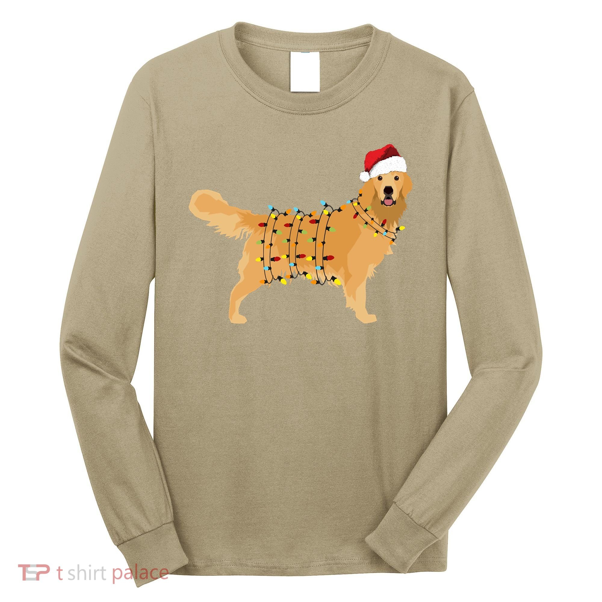 Golden Retriever Holiday Christmas Light Classic Long Sleeve Shirt