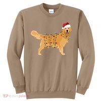 Golden Retriever Holiday Christmas Light Classic Sweatshirt thumb 0
