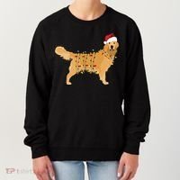 Golden Retriever Holiday Christmas Light Essential Women's Sweatshirt thumb 0