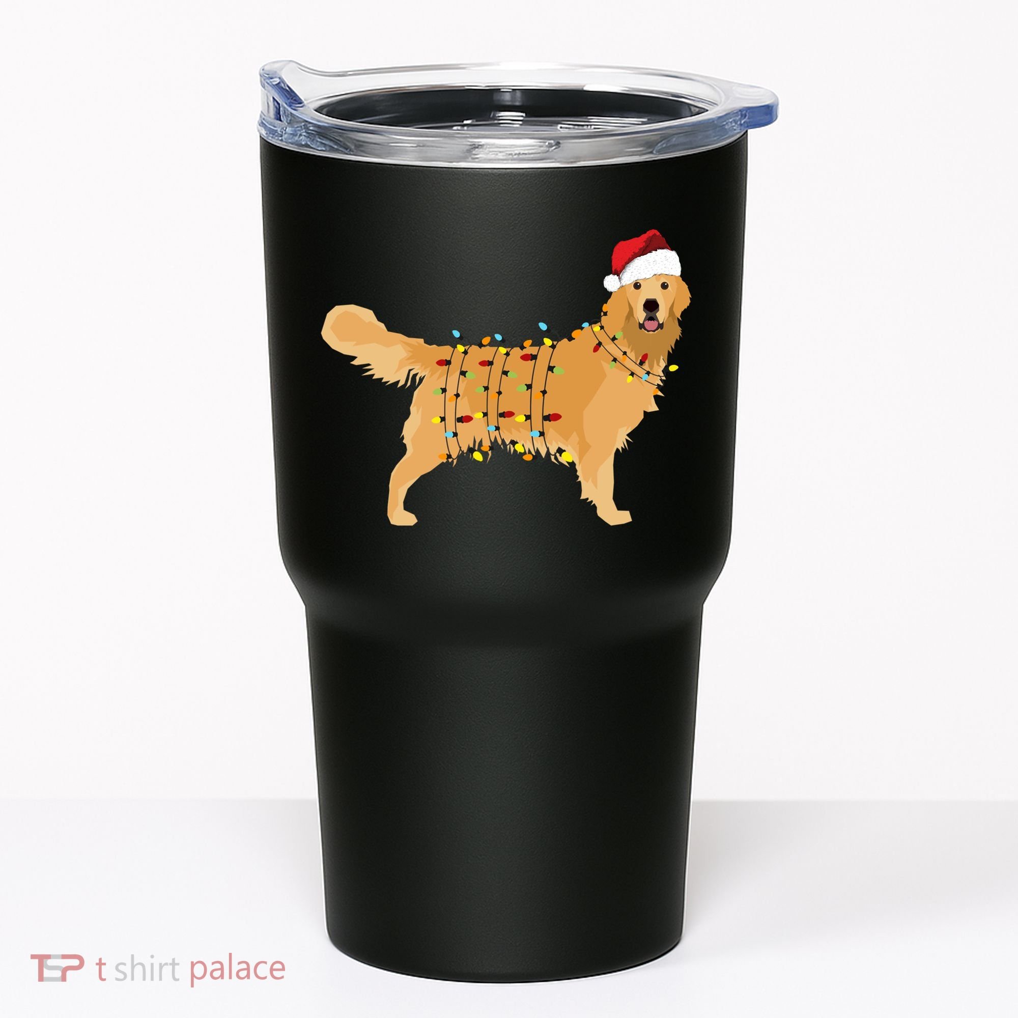 Golden Retriever Holiday Christmas Light Essential Tumbler