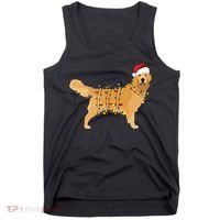Golden Retriever Holiday Christmas Light Essential Tank Top thumb 0