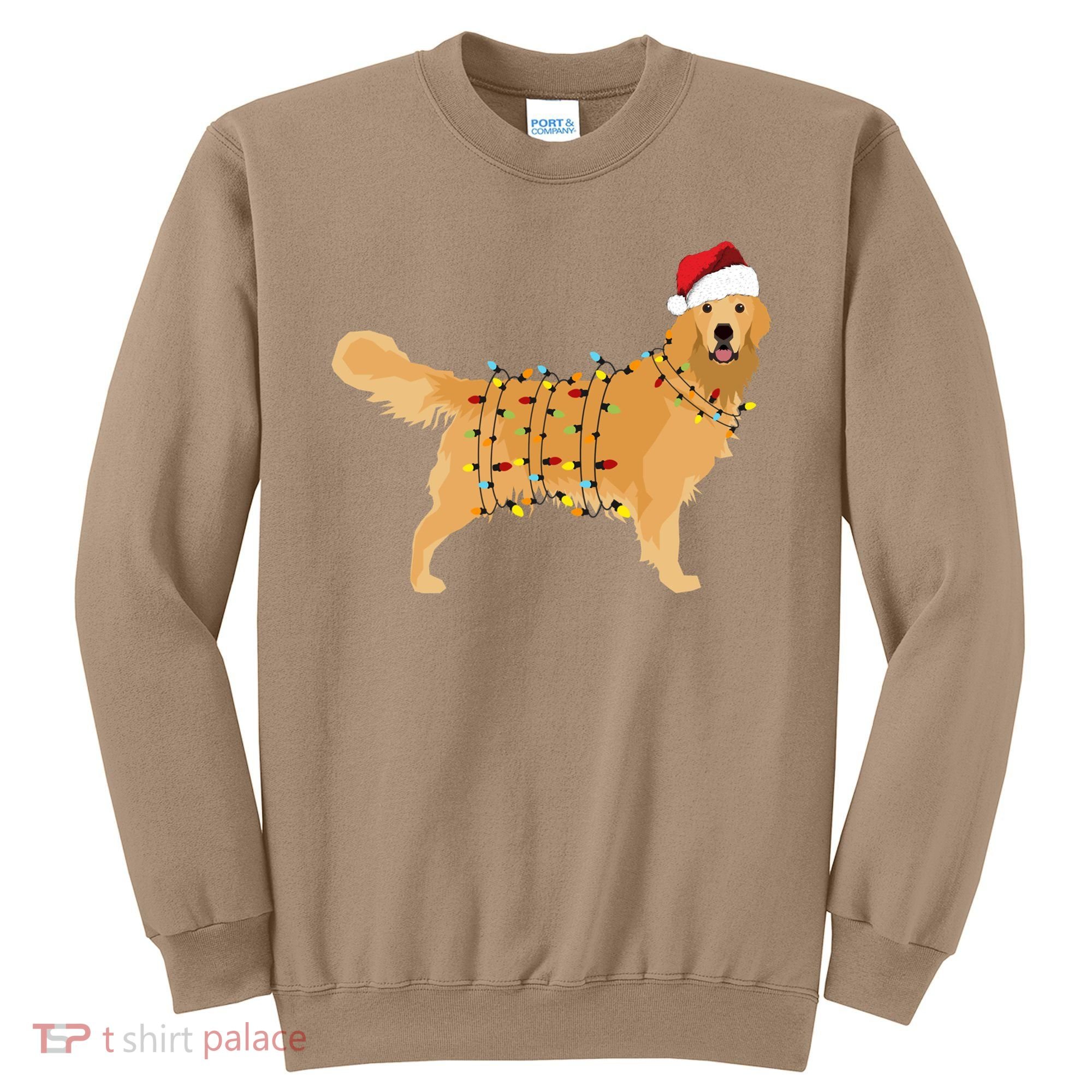 Golden Retriever Holiday Christmas Light Essential Sweatshirt
