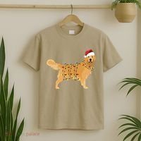 Golden Retriever Holiday Christmas Light Essential T-Shirt thumb 2