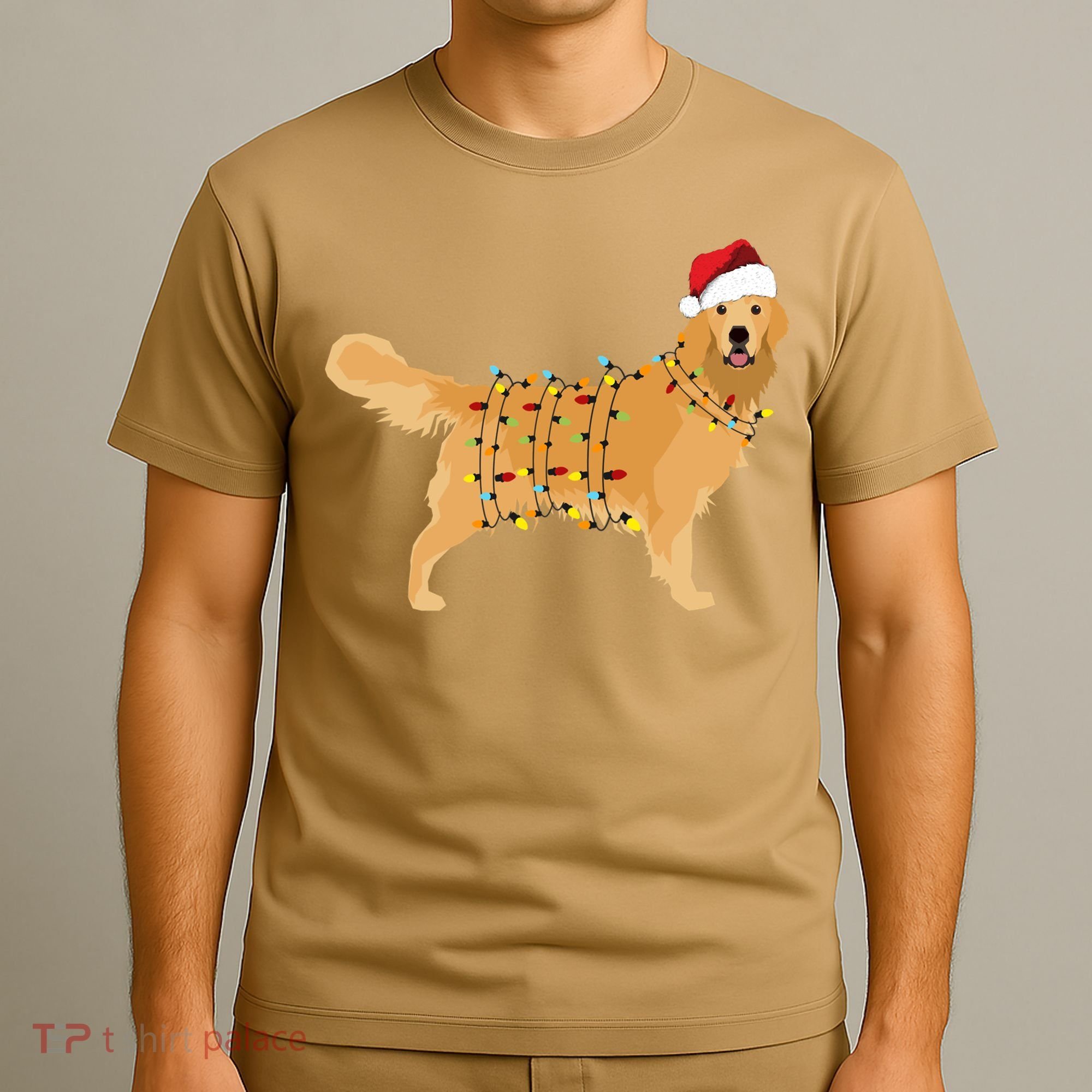Golden Retriever Holiday Christmas Light Essential T-Shirt