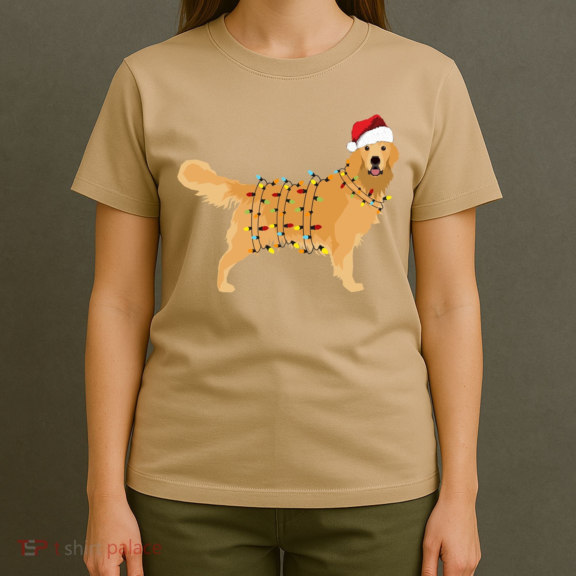 Golden Retriever Holiday Christmas Light Essential T-Shirt