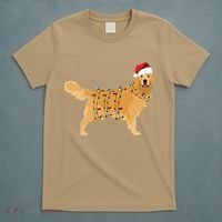 Golden Retriever Holiday Christmas Light Essential T-Shirt thumb 5