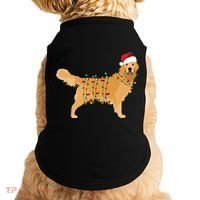 Golden Retriever Holiday Christmas Light Essential Doggie Tank thumb 0