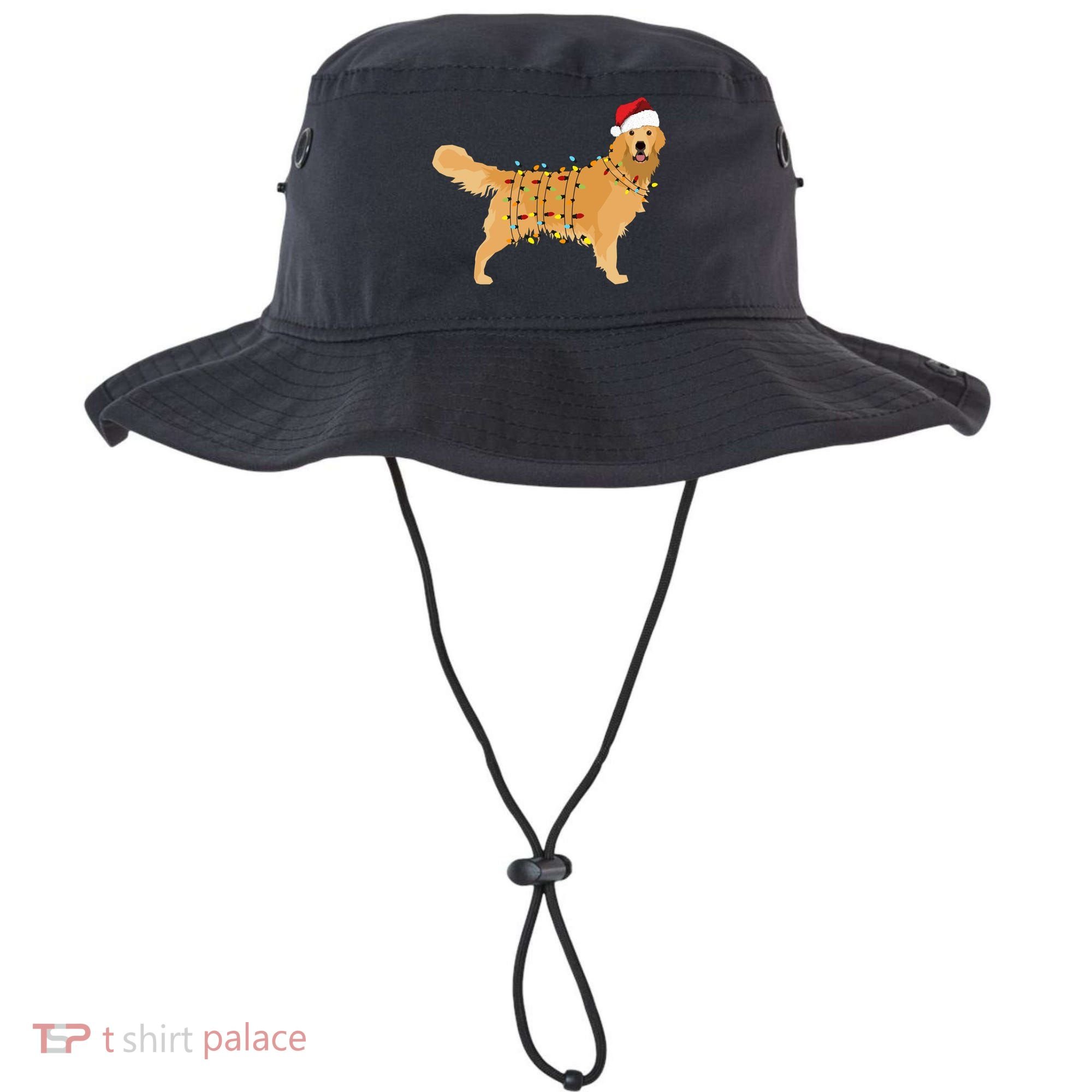 Golden Retriever Holiday Christmas Light Essential Bucket Hat