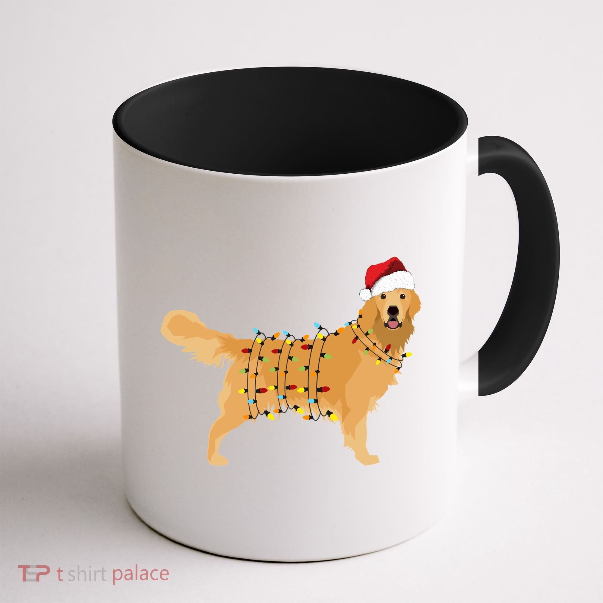 Golden Retriever Holiday Christmas Light Essential Coffee Mug