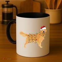 Golden Retriever Holiday Christmas Light Essential Coffee Mug thumb 4