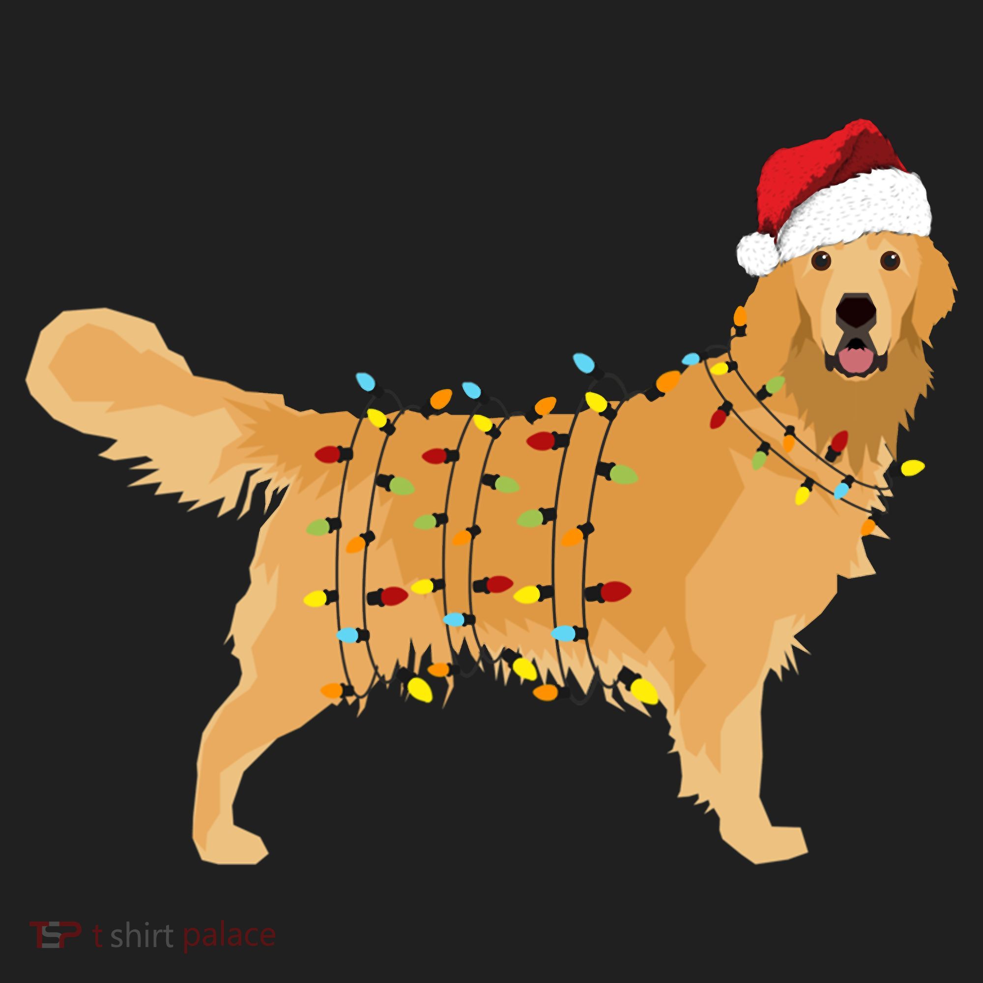 Golden Retriever Holiday Christmas Light Essential Beanie