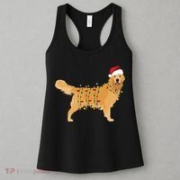 Golden Retriever Holiday Christmas Light Essential Women's Tank Top thumb 3