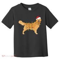 Golden Retriever Holiday Christmas Light Essential Toddler T-Shirt thumb 0