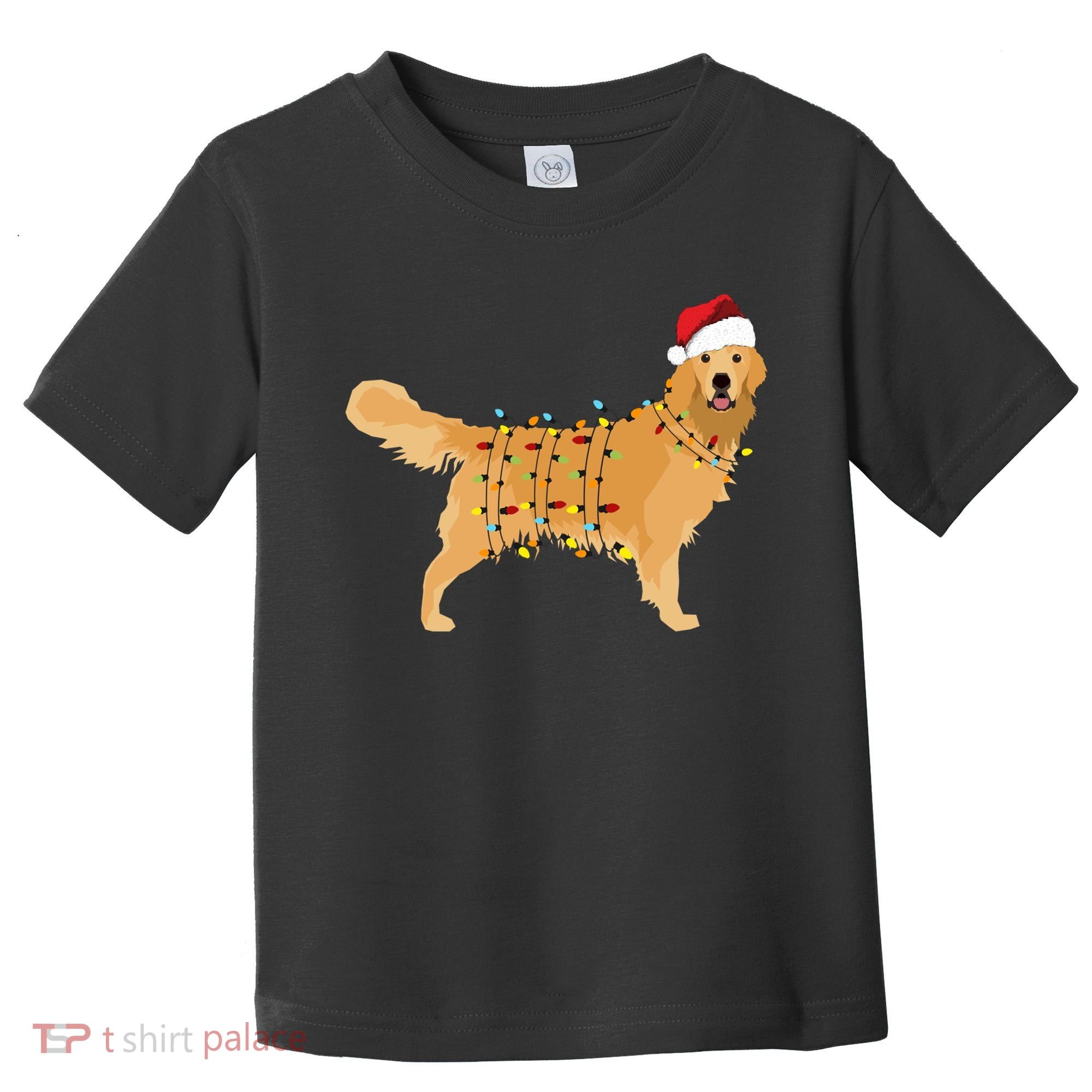 Golden Retriever Holiday Christmas Light Essential Toddler T-Shirt