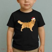 Golden Retriever Holiday Christmas Light Essential Toddler T-Shirt thumb 2