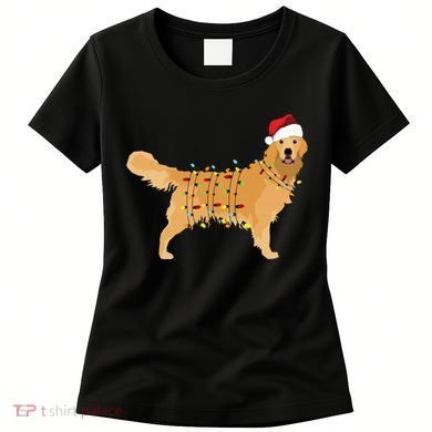 Golden Retriever Holiday Christmas Light Essential Women's T-Shirt