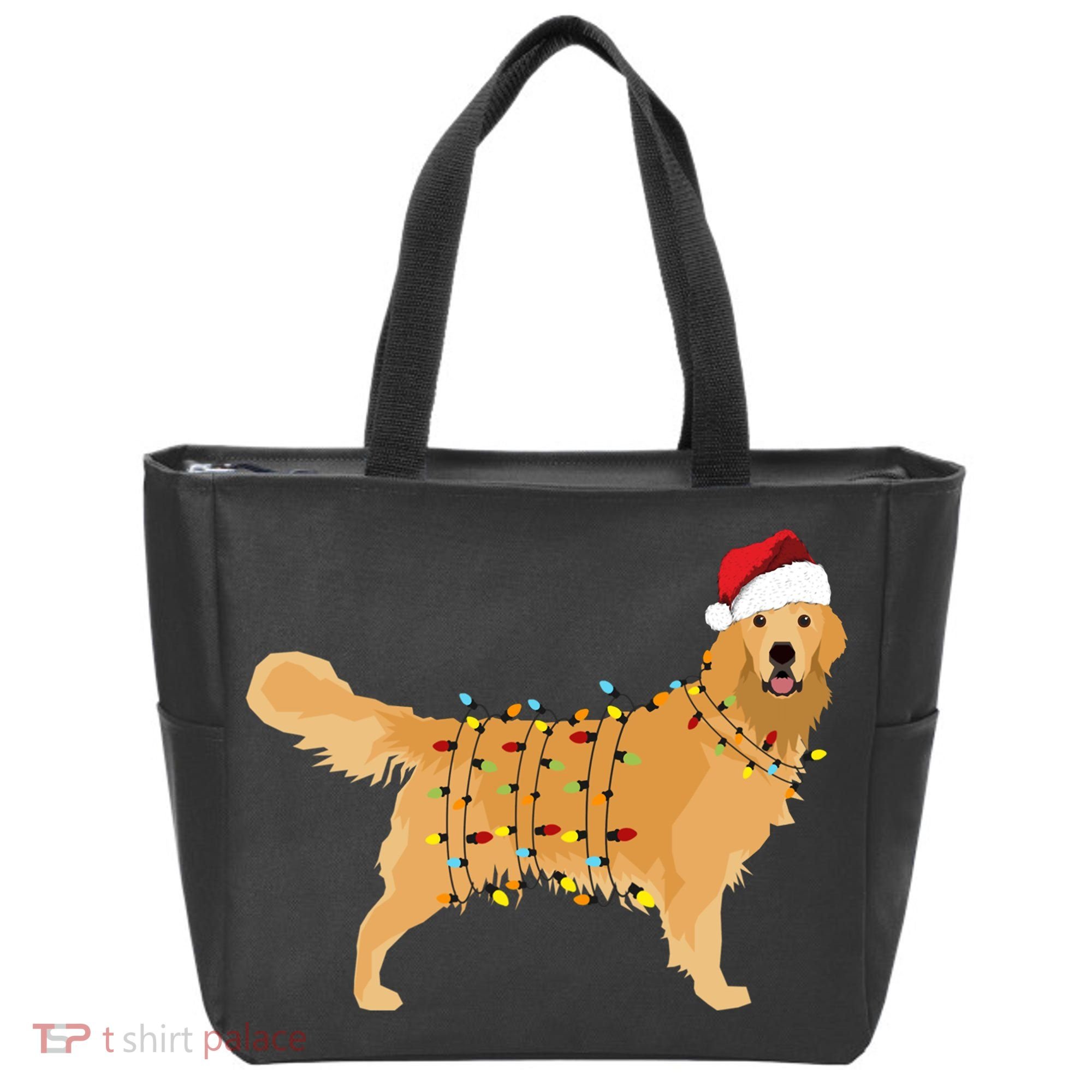 Golden Retriever Holiday Christmas Light Essential Tote Bag