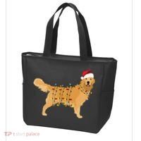 Golden Retriever Holiday Christmas Light Essential Tote Bag thumb 3