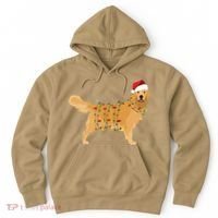 Golden Retriever Holiday Christmas Light Essential Hoodie thumb 0